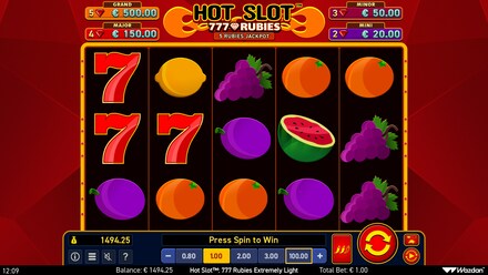 Hot Slot: 777 Rubies Extremely Light screenshot