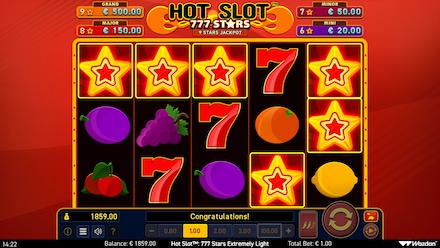 Hot Slot: 777 Stars Extremely Light screenshot